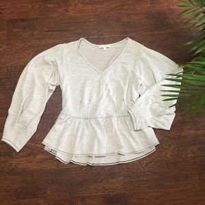 ANTHROPOLOGIE NWOT Long Sleeved Peplum Blouse